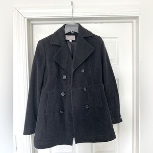 Croft & Barrow black/dark gray pea coat, size S.